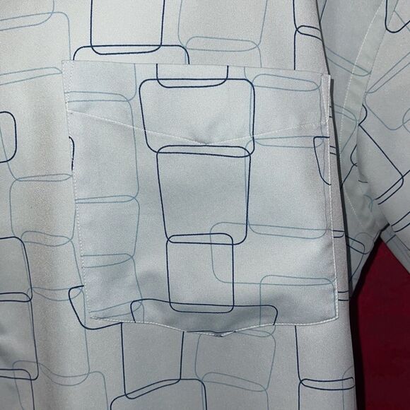 Zabriano Light Blue Mens‎ Short Sleeve Button Down Shirt XXL Rayon - Picture 4 of 8